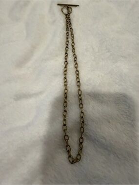 Gold Tone Link Chain Necklace